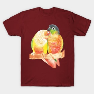 green cheeked conure lover watercolor T-Shirt